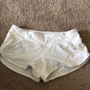 Lululemon White Speed-up Shorts